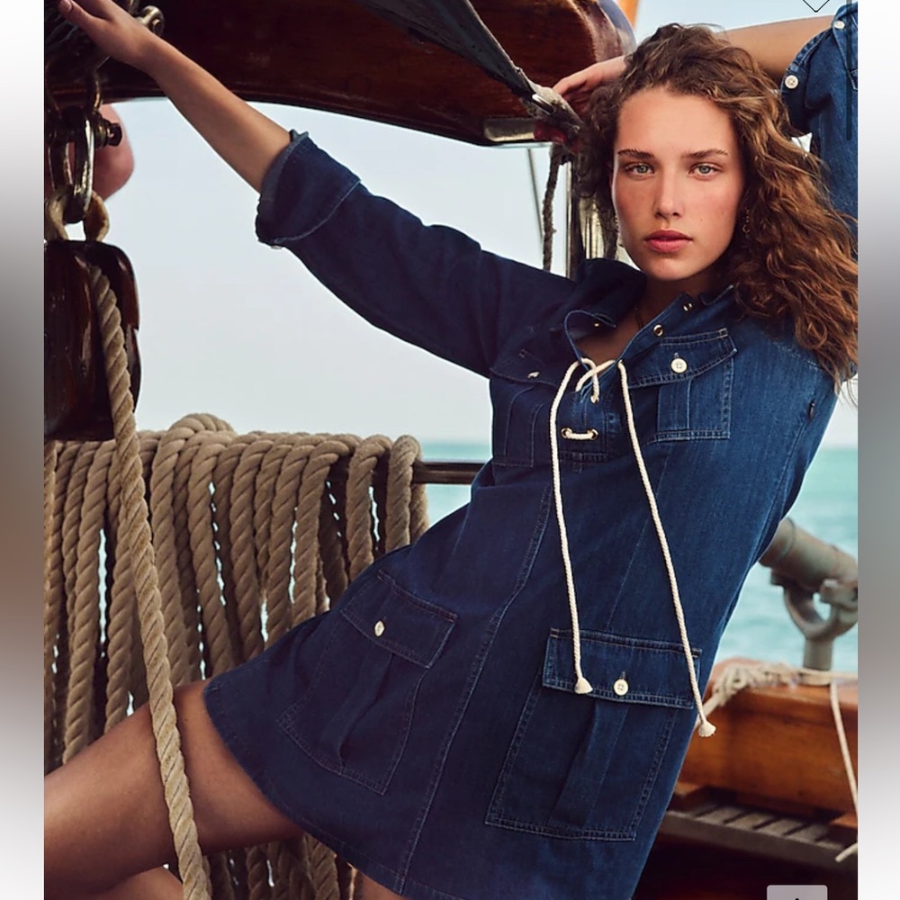 Harbour denim dress in indigo wash